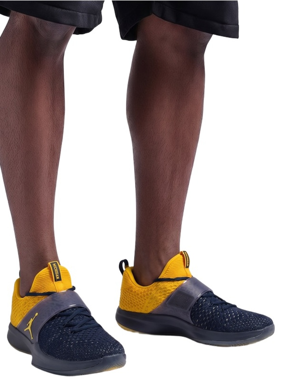 Air Jordan Trainer 2 Flyknit Michigan Blue and yellow sneakers